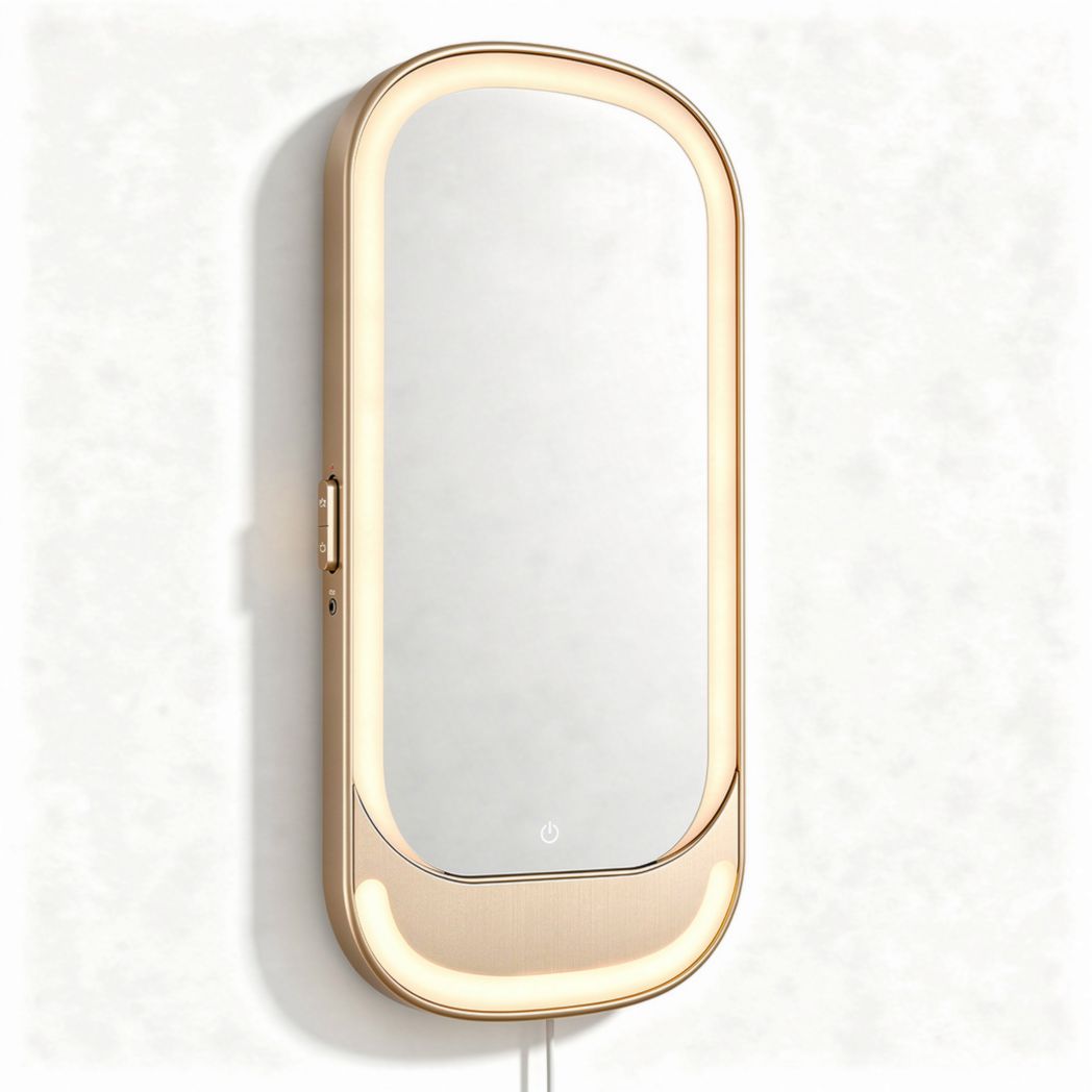 LED illuminated wall mirror with touch control - 60 x 30 x 5cm