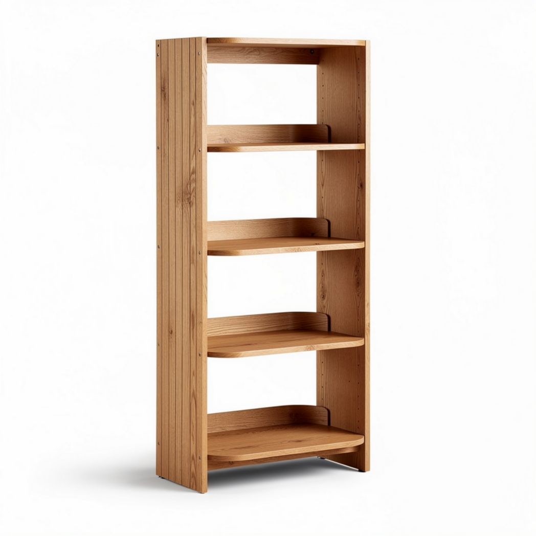 Bamboo bookshelf for living room organization - 180 x 80 x 30cm