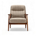 Fabric armchair with wooden legs for living room - 80 x 75 x 90cm
