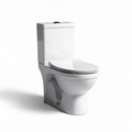 Compact ceramic toilet for bathroom installation - 70 x 40 x 80cm