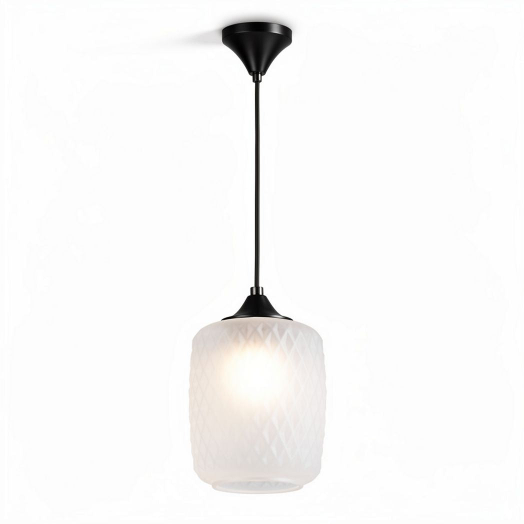 Glass pendant light fixture for dining room - 20 x 20 x 30cm